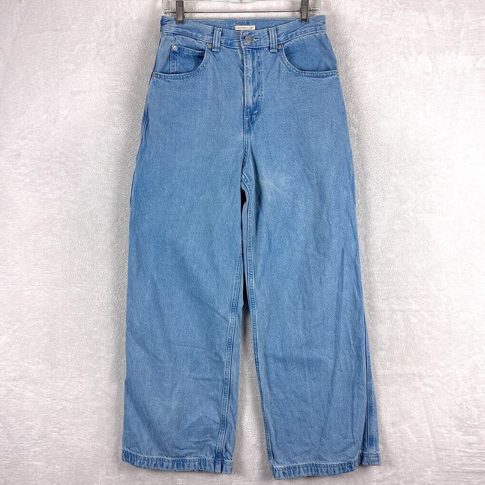 Levis Jeans Womens 27 Cinch Baggy Wide Leg Grunge Whiskered Skate Festival Y2K